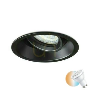 Sober Black 230 V Gu10 50 W recessed luminaire. small 0