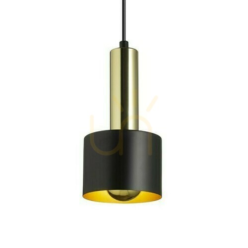 Check Rendl Giulia 12 pendant lamp, black/gold bronze brass, E27 11 W