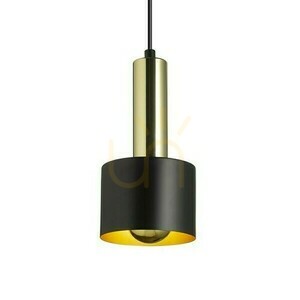 Rendl Giulia 12 pendant lamp, black/gold bronze brass, E27 11 W small 2