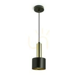 Rendl Giulia 12 pendant lamp, black/gold bronze brass, E27 11 W small 4