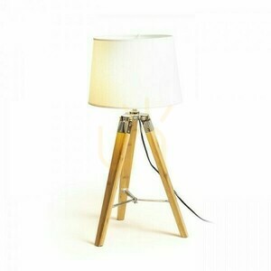 Rendl ALVIS R13339 Bamboo and Chrome Table Lamp Base E27 small 3