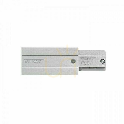 Check Eutrac Lighting Rail Power Left Silver Grey 230 V