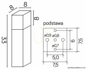 Outdoor Standing Light SU-MA Cube CB-330 DG Dark Gray 33 cm small 3