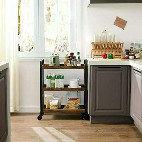 Check DAINTREE 3-Tier Kitchen Cart on Castors - LRC66BX