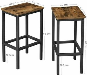 Bar Stools 2pcs - LBC65X small 2