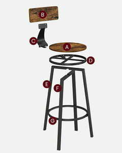 Bar Stools 2pcs - LBC026B01V1 small 6