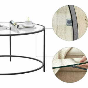 Coffee Table Glass Round Bench - LGT021B01 small 4