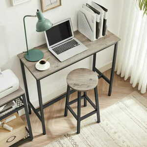 VASAGLE ALINRU LBC032B02 bar stools, set of 2, Ø 32 cm, 65 cm high, grey/black small 6