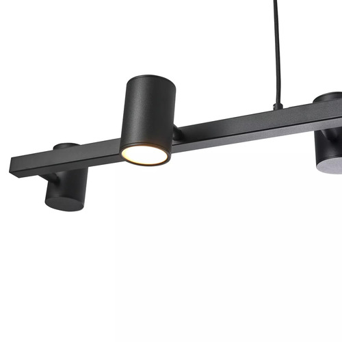 Check NOE Long dining room pendant lamp black PL0111-BK - YASKR
