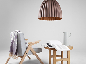 PLISSART L pendant lamp - brown/copper small 1