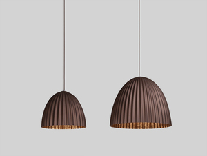 PLISSART L pendant lamp - brown/copper small 3