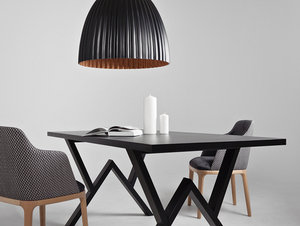 PLISSART M pendant lamp - black/copper small 1