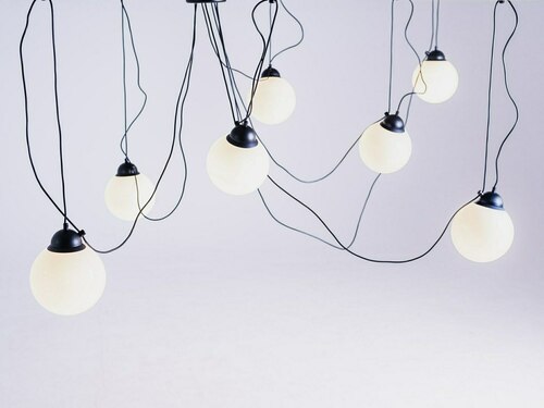 Check GLASS M 7 pendant lamp - black