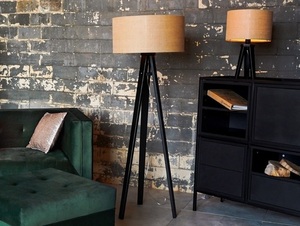 MASALA JUTE FLOOR 50x30 floor lamp - black. small 1