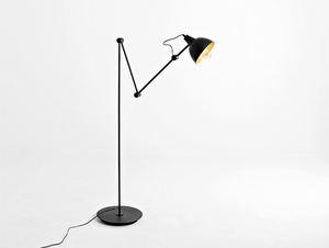 COBEN FLOOR floor lamp - black (gold center of shade). small 0