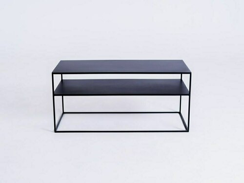Check TENSIO 2 FLOOR METAL TV stand 100x45x45 cm steel black RAL 9005 CustomForm