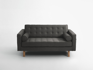 CustomForm TOPIC WOOD 2-Seater Sofa Steel ET91 with Natural Wood small 3