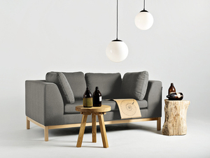 AMBIENT WOOD 2 person sofa. distribution. - quartz(ml84), natural small 2