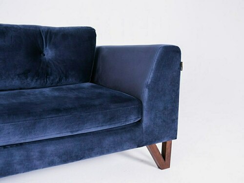 Check CustomForm WILLY 3-Seater Sofa Bed, Aronia RV81 Velvet, Walnut Legs, 230 cm, 180×139 cm Sleeping Area