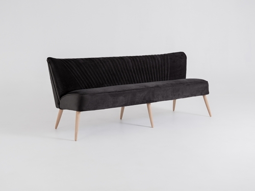 Check CustomForm Harry 3-seater sofa, grey (rv96), natural beech legs, 180 cm