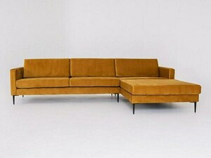 Corner sofa VERGAN P - maracuja(rv41), black small 3