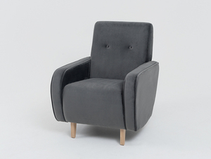 CustomForm PANDA armchair in dust RV96 with natural wood small 3