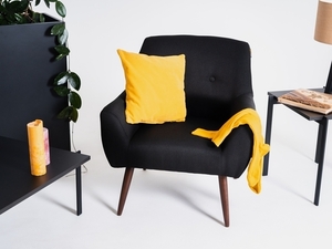 BETTY armchair - black(et100), walnut small 1