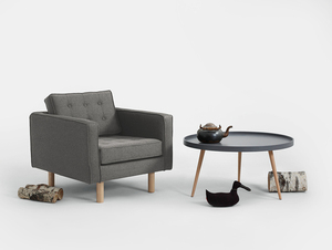 TOPIC WOOD armchair - steel(et91), natural small 2