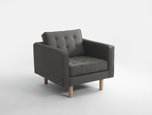 Check TOPIC WOOD armchair - steel(et91), natural