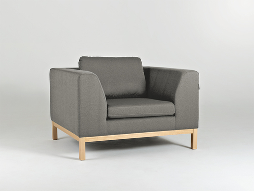Check AMBIENT WOOD armchair - quartz(ml84), natural