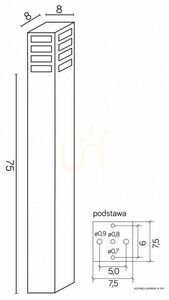 Outdoor Post Light SU-MA RADO III 1 AL Silver 75 cm Aluminium small 3