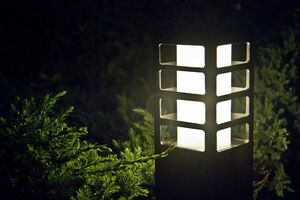 Outdoor Post Light SU-MA RADO III 3 BL Black 25 cm E27 small 2