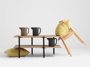 RAVE BASIC coffee table 100x60 - oak(3395), black small 3