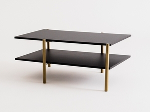 RAVE BASIC coffee table 100x60 - black(7919), gold small 3