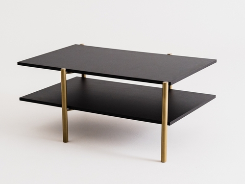 Check RAVE BASIC coffee table 100x60 - black(7919), gold