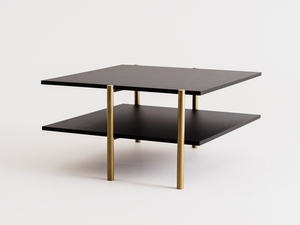 RAVE BASIC 80 coffee table - black(7919), gold small 0