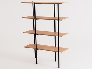 RAVE BASIC 110 bookcase - oak(3395), black small 3