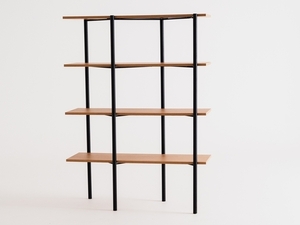 RAVE BASIC 110 bookcase - oak(3395), black small 0
