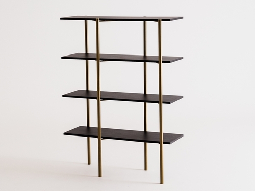 Check RAVE BASIC 110 bookcase - black(7919), gold