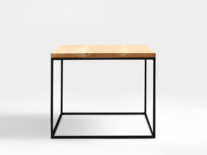 TENSIO SOLID WOOD 50 coffee table - oak, black small 3