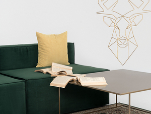 WALT METAL coffee table 100x100 - gold small 1