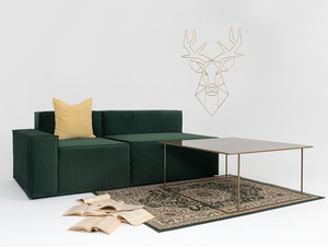 WALT METAL coffee table 100x100 - gold small 2