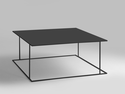 Check WALT METAL coffee table 100x100 - black