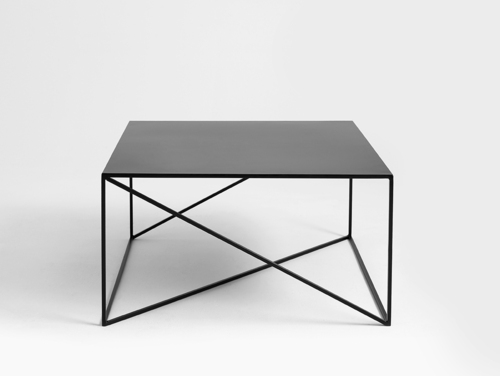 Check MEMO METAL coffee table 100x100 - black