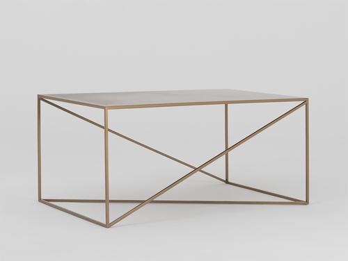 Check MEMO METAL coffee table 100x60 - gold