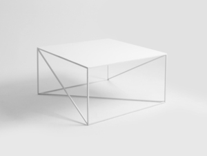 MEMO METAL 80 coffee table - white small 0