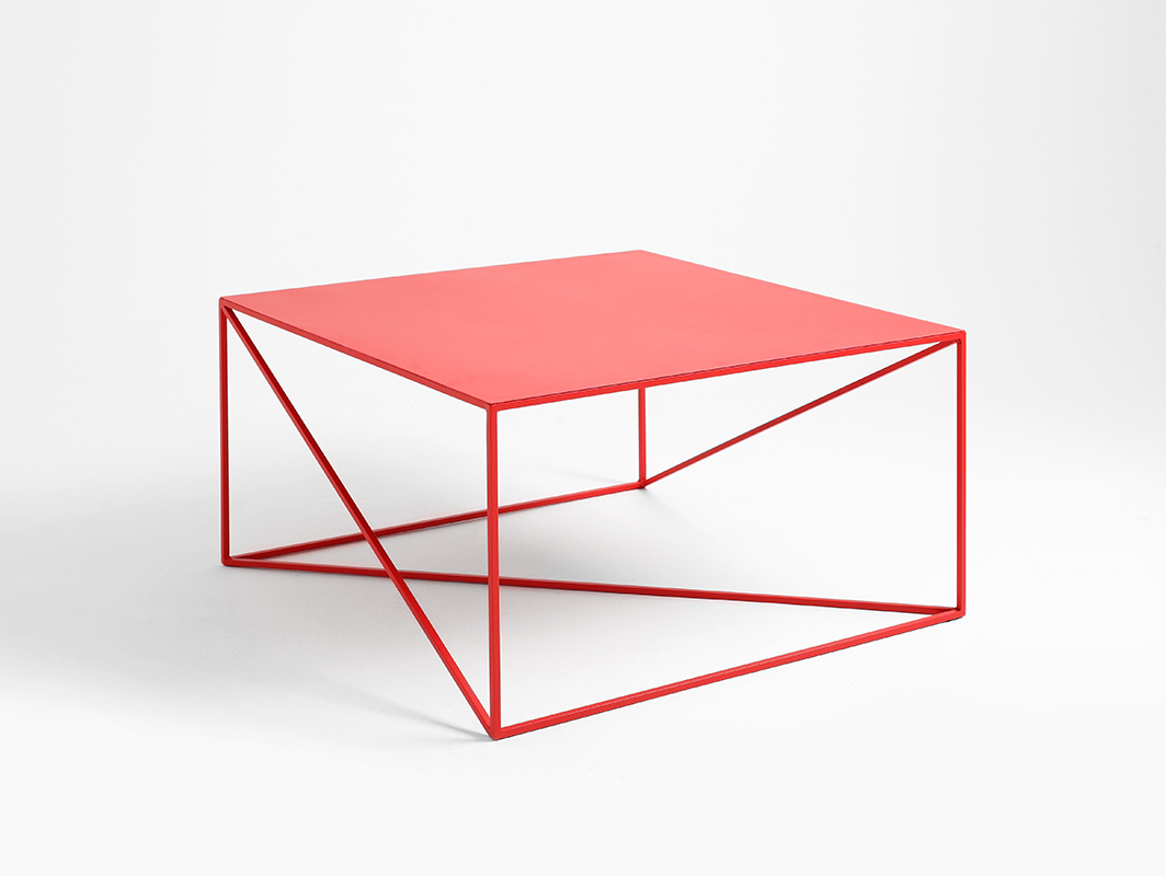 Preview MEMO METAL 80 coffee table - red MEMO METAL 80 coffee table - red