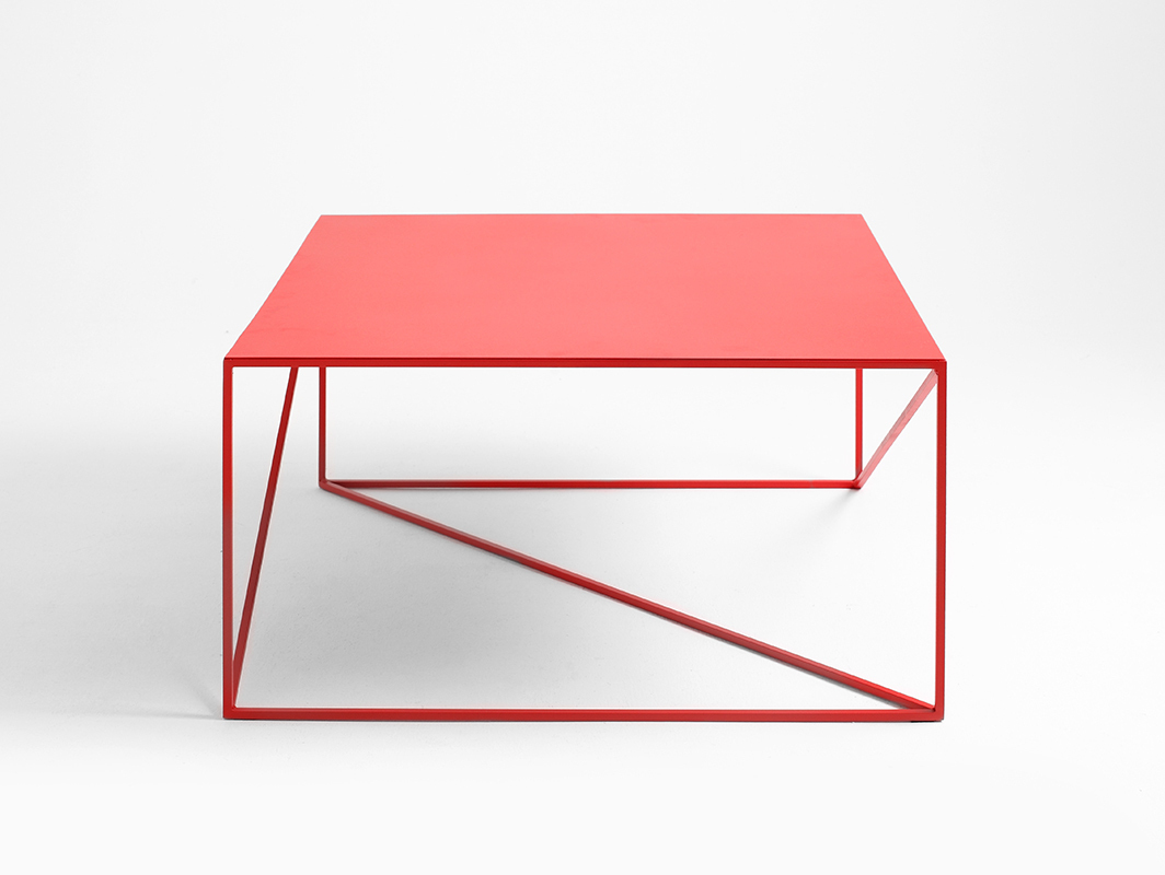 Display MEMO METAL 80 coffee table - red MEMO METAL 80 coffee table - red