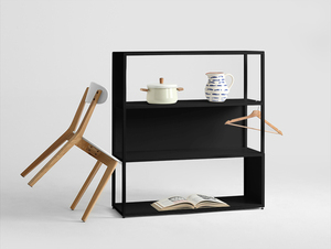 HYLLER SIDE METAL bookcase 100x110 - black small 2