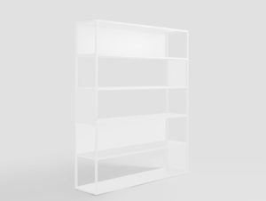 HYLLER SIDE METAL bookcase 150x180 - white small 0